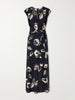 Tie-detailed silk-chiffon maxi dress