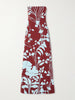 Benita floral-print stretch-crepe strapless maxi dress