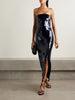 Strapless sequin-embellished recycled-tulle maxi dress