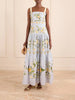 Cinefila floral-printed linen maxi dress