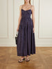 Safia smocked printed cotton and silk-blend voile maxi dress
