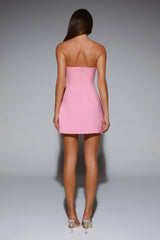 Graceful Spark Strapless Mini Dress Pink