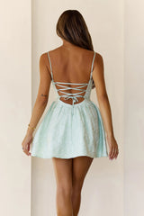Through The Vines Mini Dress Sage