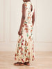 Hibiscus Compass floral-print satin maxi dress