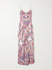 Ruffled paisley-print chiffon maxi dress