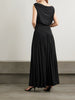 Gwen one-shoulder asymmetric draped jersey-trimmed stretch-bamboo maxi dress