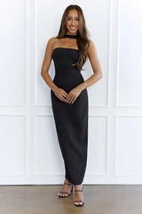 Stylish Fusion Halter Maxi Dress Black
