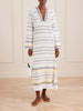 Theodora striped linen maxi dress