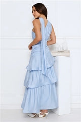 Cara One Shoulder Maxi Dress Blue