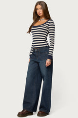 Rainey Striped Long Sleeve Top