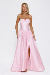 Jewel Of The Night Strapless Maxi Dress Pink