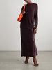 Monument cashmere and silk-satin maxi dress