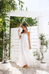 Chic At Sunset Maxi Dress White