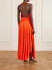 Paula’s Ibiza ruffled cutout jersey halterneck maxi dress