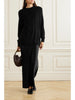 Monument cashmere and silk-satin maxi dress