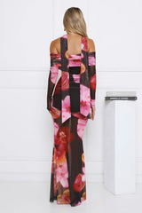 Glow Flowers Off Shoulder Maxi Dress Floral