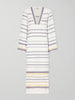 Theodora striped linen maxi dress