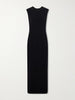 Stretch-crepe maxi dress