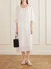 Robe la Perle gathered silk-organza maxi dress