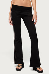 Charly Foldover Stripey Flared Pants