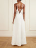 Linen-canvas maxi dress