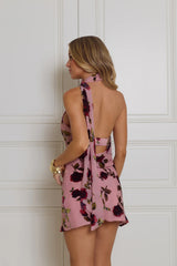 Cupid Crush Halter Mini Dress Pink