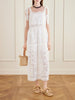 Aster scalloped lace-trimmed maxi dress