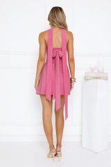Rosie Petal Strapless Mini Dress Pink
