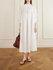 Robe de Nuit open-back gathered linen maxi dress