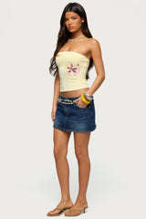 Braelyn Sequin Floral Tube Top