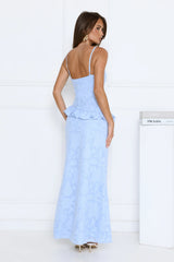 Cocktail Hour Queen Maxi Dress Blue