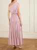Gwen asymmetric draped jersey-trimmed stretch-bamboo maxi dress