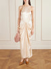 Kent open-back draped satin maxi dress
