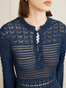 Madone open-knit cotton-blend maxi dress