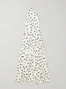 Maisie ruffled polka-dot cotton-blend poplin halterneck maxi dress
