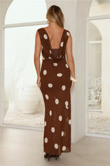 Viral Mode Maxi Dress Brown