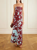 Benita floral-print stretch-crepe strapless maxi dress