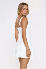 Dainty Lovers Embroidered Mini Dress White