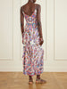Ruffled paisley-print chiffon maxi dress