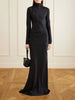Gio open-back silk-cloqué maxi dress