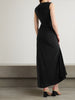 Gathered embellished crepe-jersey maxi dress