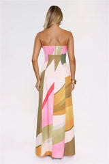 Palette Of Yours Strapless Maxi Dress Green