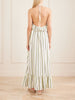 Ruffled striped cotton maxi dress