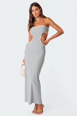Michelle Ribbed Cut Out Maxi Dress