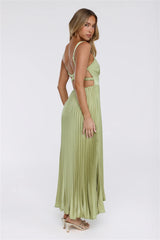 Dazzling Opulence Maxi Dress Lime