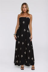 Icon Edit Strapless Maxi Dress Black
