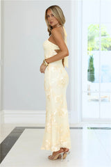 Love Muse Halter Maxi Dress Yellow