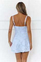 Rosy Intentions Mini Dress Blue