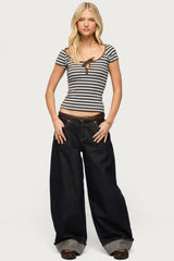 Emberly Striped Raglan Top
