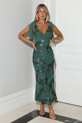 Golden Doll Mesh Maxi Dress Teal